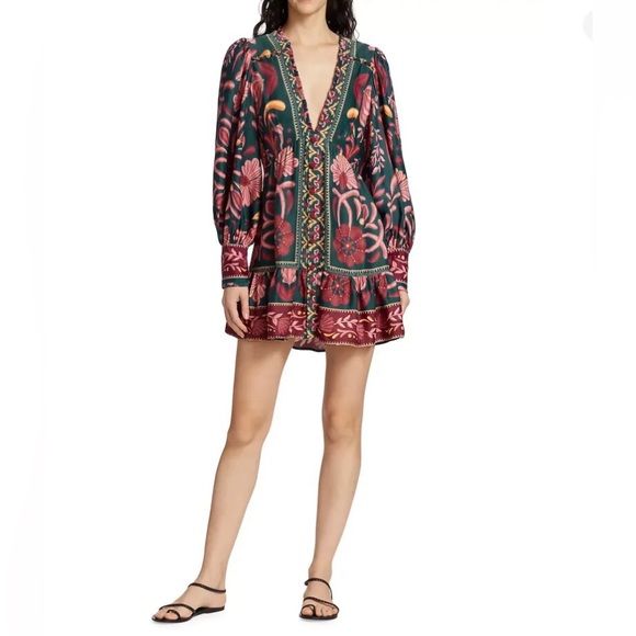 Seashell Tapestry Mini Dress $225 NWT - M - Picture 3 of 8